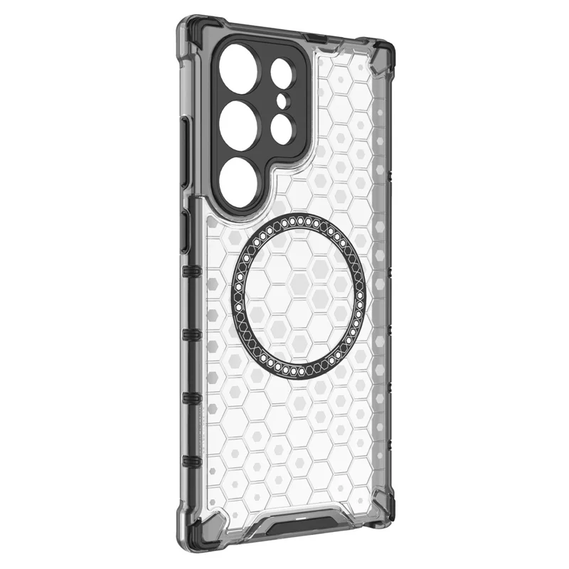 Galaxy S24 Ultra - Husa Samsung Galaxy S24 Ultra HoneyComb Magnet MagCase AntiDrop, White