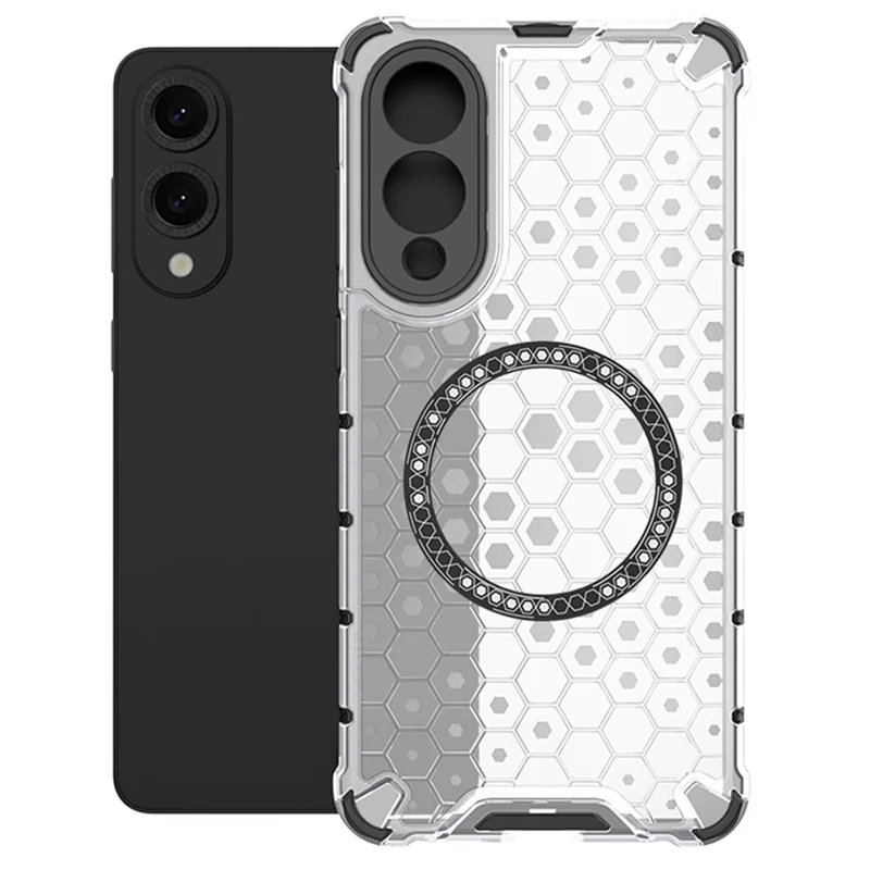 Galaxy S25 Edge - Husa Samsung Galaxy S25 Edge HoneyComb Magnet MagCase AntiDrop, White