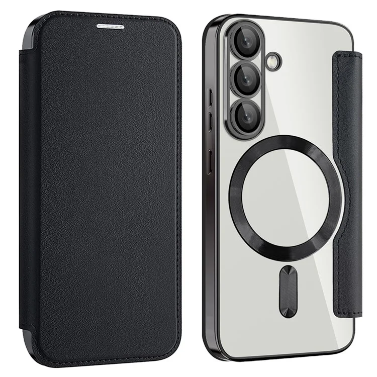 Galaxy S25 - Husa Samsung Galaxy S25 MagFlip RFID Protect Leather, Black
