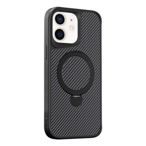 Galaxy S25 Plus - Husa Samsung Galaxy S25 Plus MagStand Ring Carbon, Black