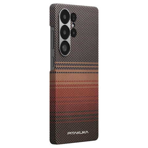 Huse telefoane - Husa Samsung Galaxy S25 Ultra Aramid PTK Kevlar MagSafe, Sunset Yellow
