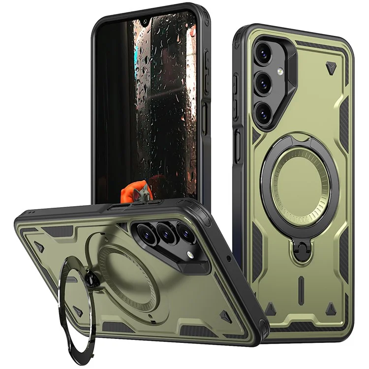 Galaxy S26 Ultra - Husa Samsung Galaxy S26 Ultra Hybrid Armor MagRing MultiAngle, Olive