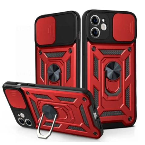 Huse Samsung - Husa Samsung S24 Ultra Armor CamSlide, Ring Stand Rosu