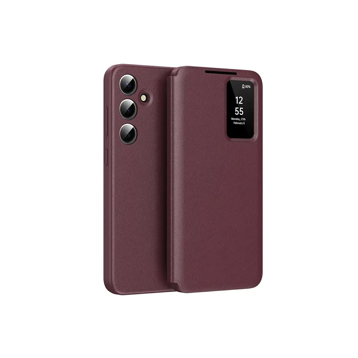 Huse Samsung - Husa Samsung S24 Ultra Flip Smart Magnetic View, Rosu