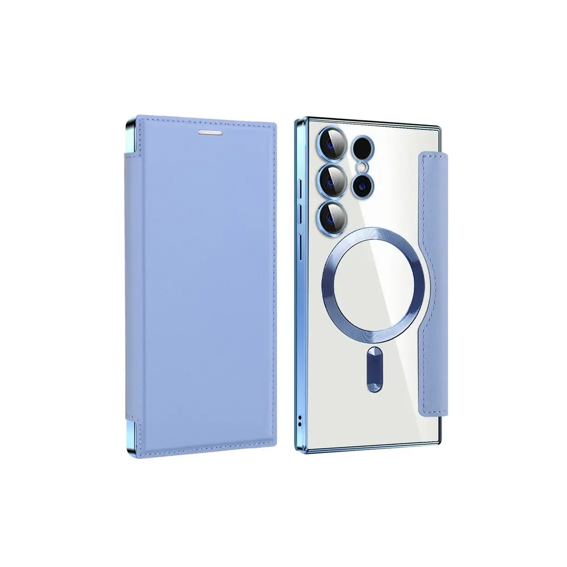 Huse Samsung - Husa Samsung S24 Ultra MagFlip Magnet, RFID protect, Piele Albastru