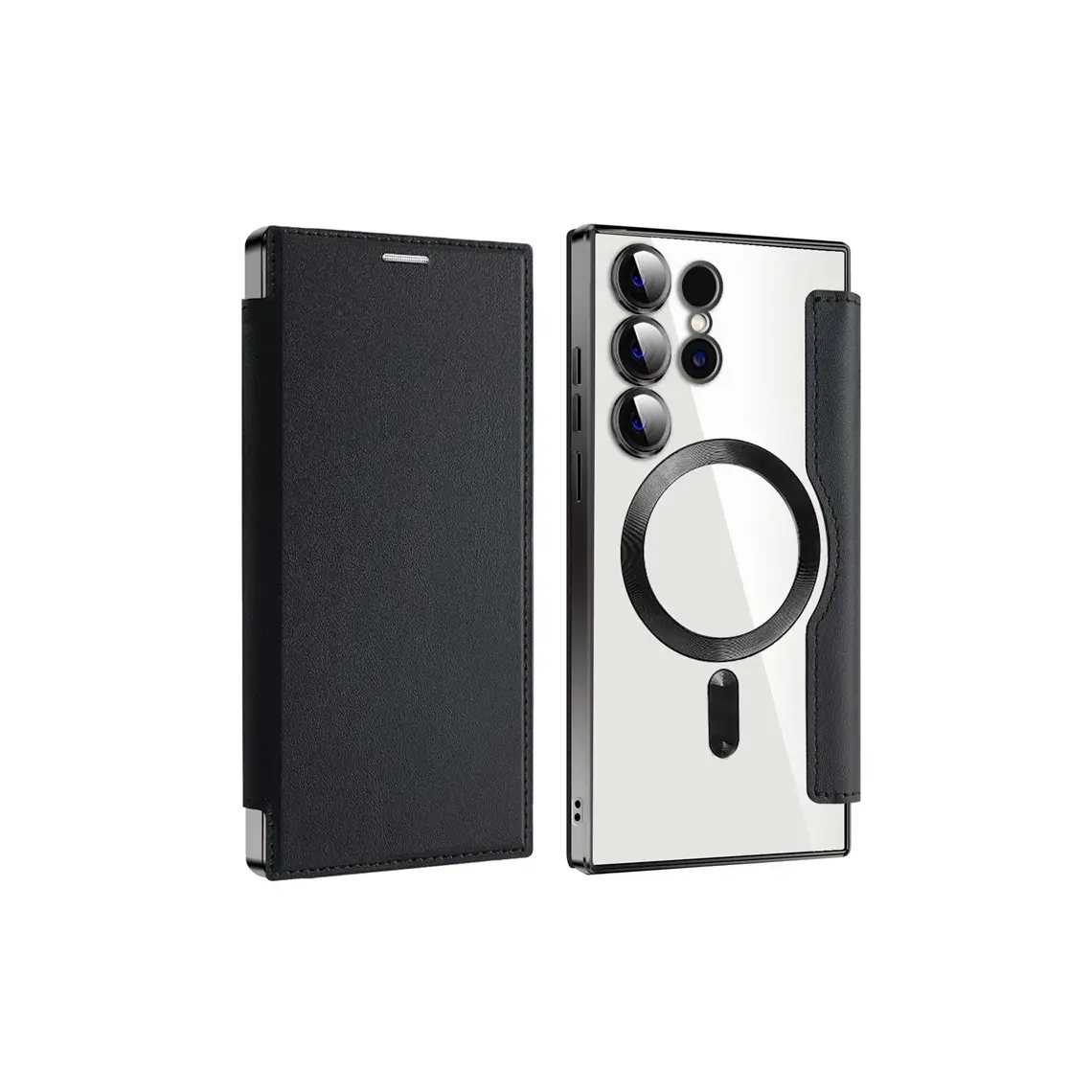 Huse Samsung - Husa Samsung S24 Ultra MagFlip Magnet, RFID protect, Piele Negru