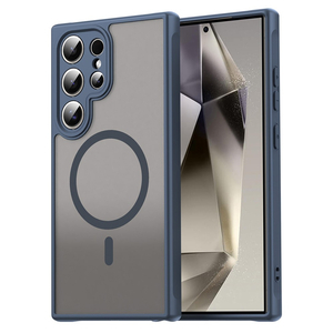 Huse Samsung - Husa Samsung S24 Ultra MagFrost Pro MagSafe, /BLUE Matte Frosted Gri