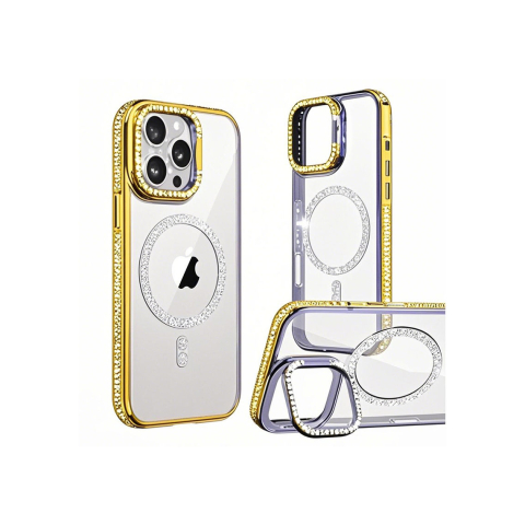 Huse telefoane - Husa Samsung S25 Plus Crystal Plated MagCase, CamStand Auriu