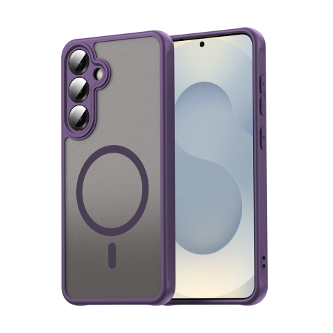 Galaxy S25 Plus - Husa Samsung S25 Plus MagFrost Pro MagSafe, /PURPLE Matte Frosted Gri