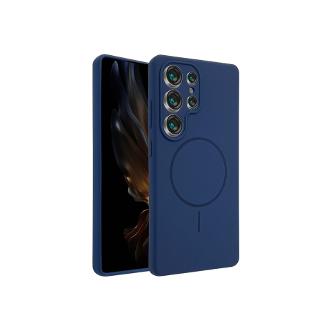 Huse telefoane - Husa Samsung S25 Plus MagThin Smooth Soft, MagSafe, Albastru