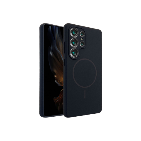 Huse telefoane - Husa Samsung S25 Plus MagThin Smooth Soft, MagSafe Negru