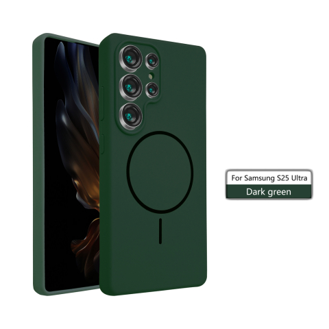 Huse telefoane - Husa Samsung S25 Plus MagThin Smooth Soft, MagSafe, Verde