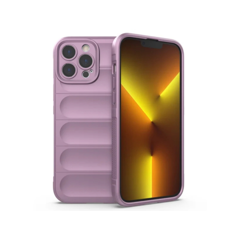 iPhone 14 Pro Max - Husa Wave » iPhone 14 Pro Max - Grip Microfiber, ShockProof, Light Purple