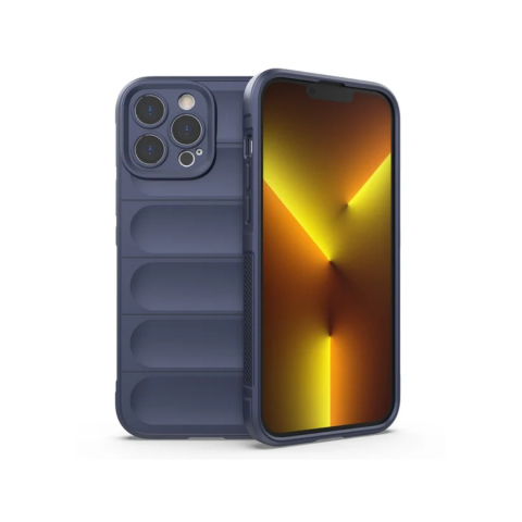 iPhone 14 Pro Max - Husa Wave » iPhone 14 Pro Max - Grip Microfiber, ShockProof, Navy Blue