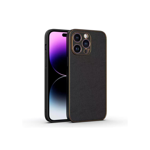 iPhone 14 Pro Max - Husa Yolo, iPhone 14 Pro Max, Eco » Leather, TPU Edge, Black