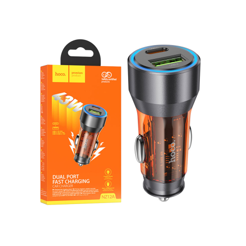 Incarcatoare si Baterii Externe - Încărcător auto 25W, 1xUSB-C, 1xUSB-A, PD, QC3.0– Hoco