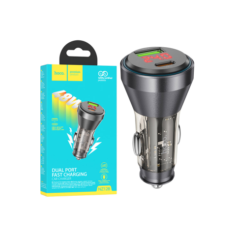 Incarcatoare si Baterii Externe - Încărcător auto 30W, 1xUSB-C, 1xUSB-A, PD, QC3.0– Hoco