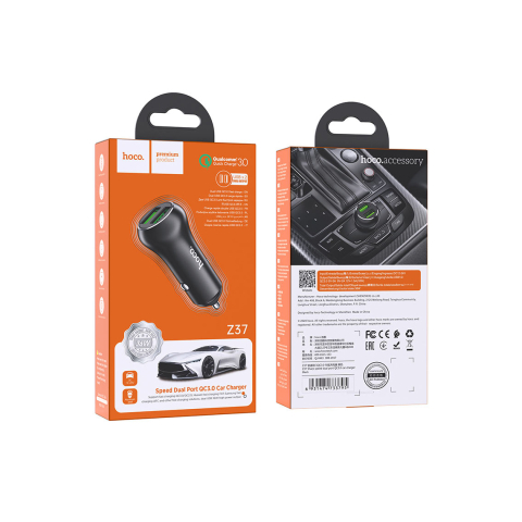 Incarcatoare si Baterii Externe - Încărcător auto 36W, 2xUSB-A– Hoco