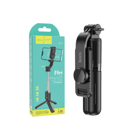 Selfie stick/Trepiede - Selfie stick, BT, telecomandă – Hoco K17 (Black)