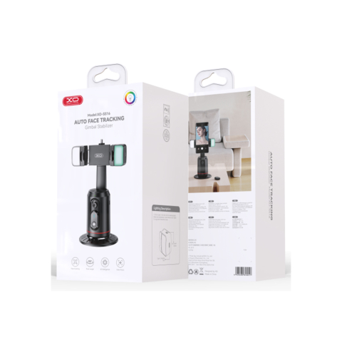 Selfie stick/Trepiede - Selfie stick cu urmărire facială AI, BT 5.2 – XO SS16 (Black)