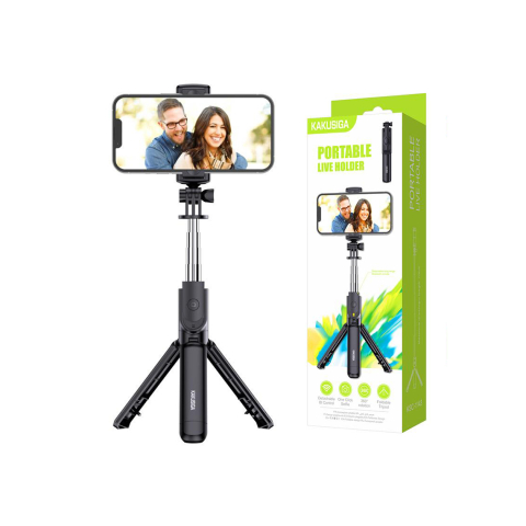 Selfie stick/Trepiede - Selfie stick, trepied, BT, telecomandă – Kaku KSC-1143 (Black)