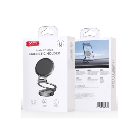 Suporturi Auto - Suport Auto, DashBoard, cu Adeziv, MagRing, TriFold, GRAY – XO C160