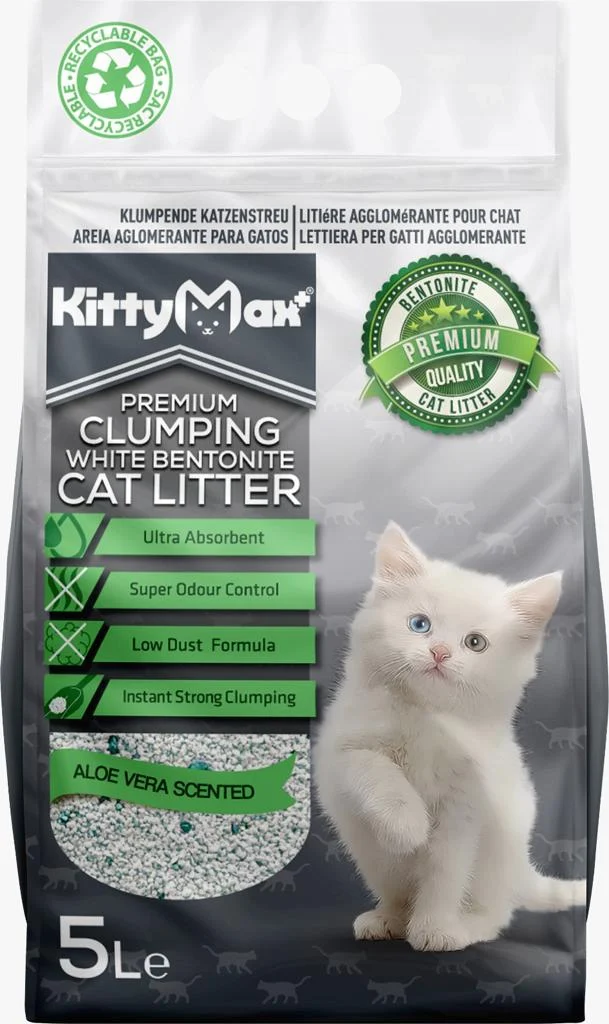 Asternut Igienic Premium KittyMax Aloe Vera pentru Pisici 5 L [1]