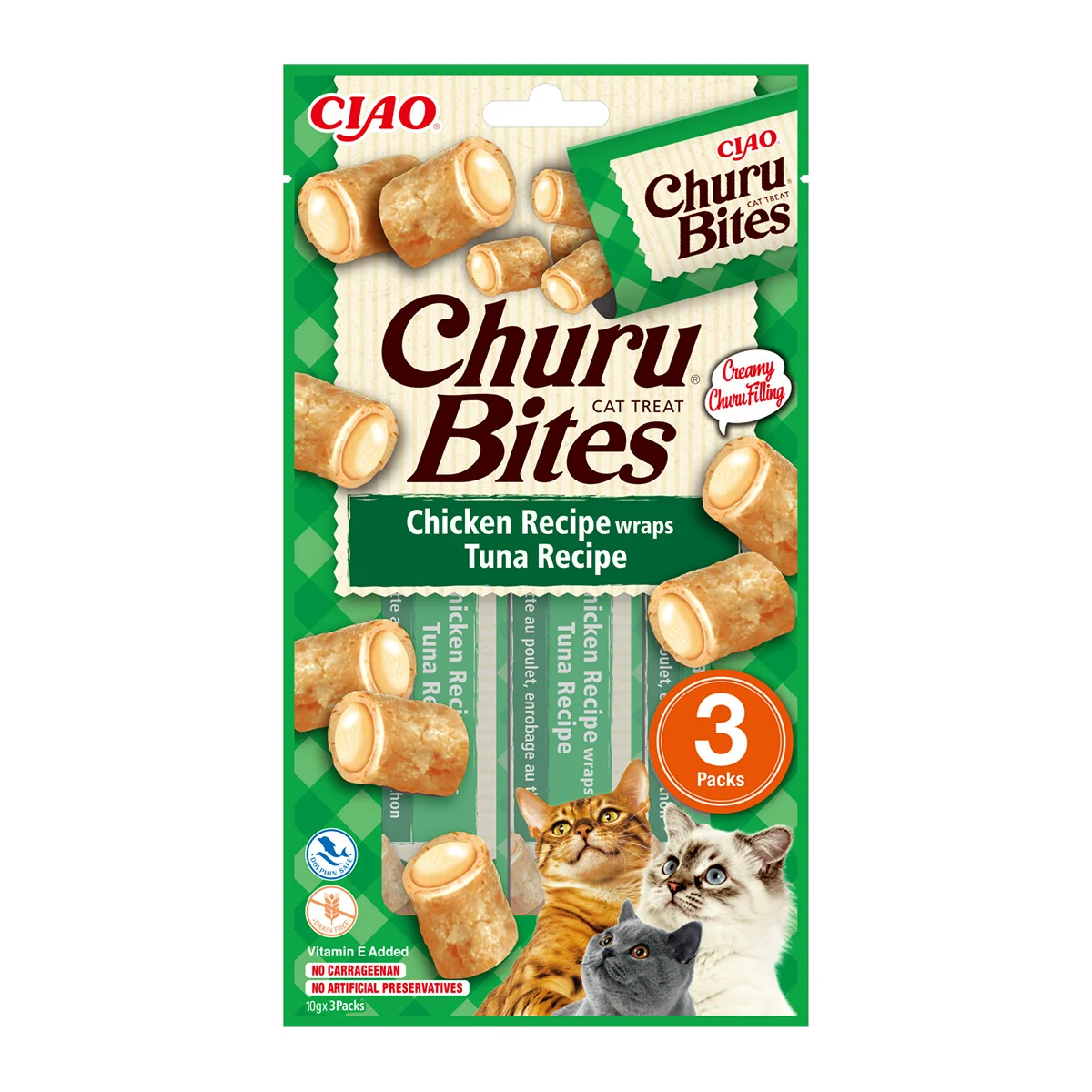 Churu Bites Recompense pentru Pisici cu Pui si Ton 3x10g [1]
