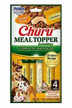 Churu Meal Topper Recompense Cremoase pentru Caini Reteta cu Pu 4x14g [1]