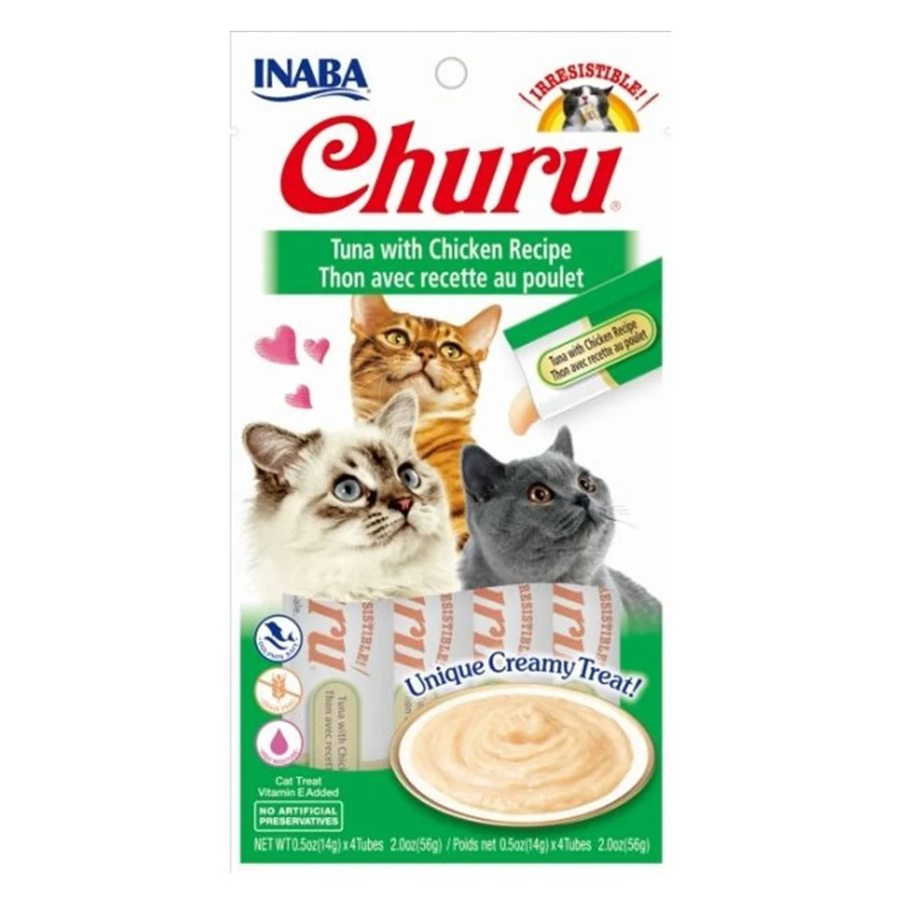 Churu Recompensa Cremoasa Reteta Ton cu Pui 4x14g [1]