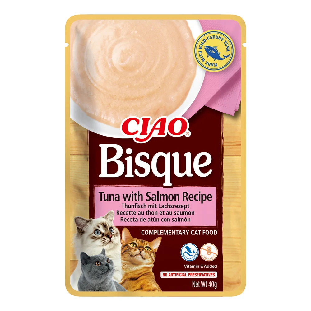 Ciao Churu Bisque pentru Pisici cu Ton si Somon 40g [1]