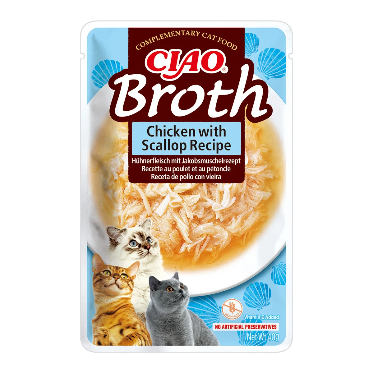 Ciao Churu Broth pentru Pisici cu Pui si Scoici 40g [1]