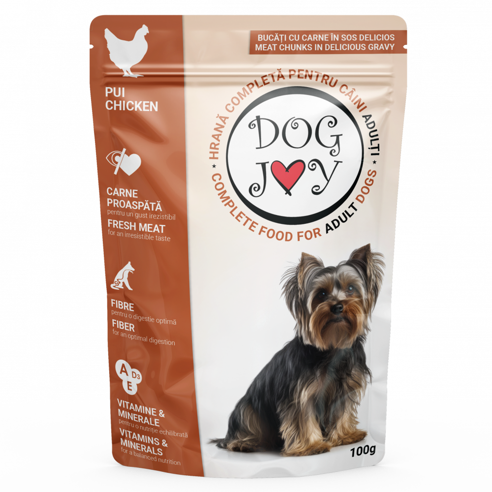 Hrana Umeda Caini DOG JOY Adult Pui in Sos 100g [1]