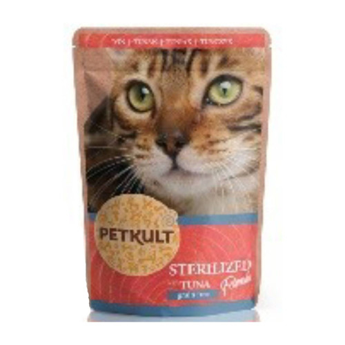 Hrana umeda pentru pisici Petkult Sterilised cu ton 100 g [1]