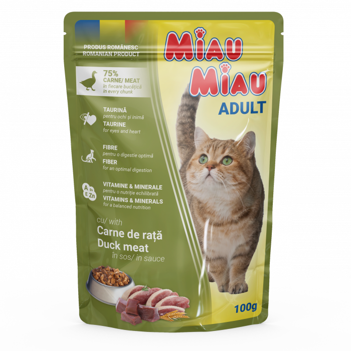 Hrana Umeda Pisici MIAU MIAU rata in Sos 100g [1]