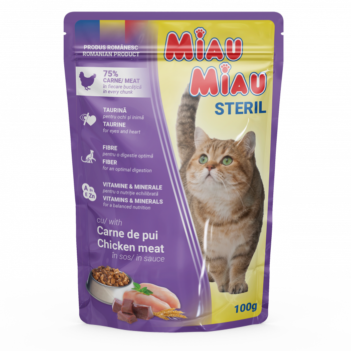 Hrana Umeda Pisici MIAU MIAU steril in Sos 100g [1]