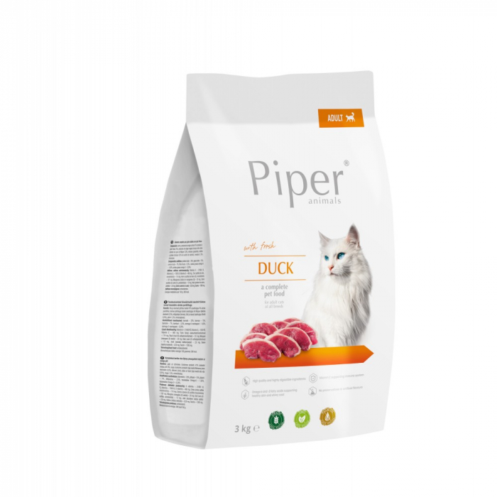 Hrana uscata pentru pisici Piper Adult rata 3kg [1]