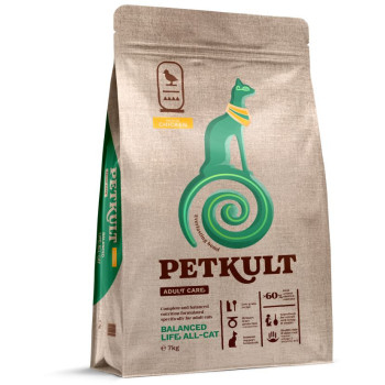 Hrana uscata Petkult Adult Care Balanced Life All-Cat pentru pisici cu Pui 7kg [1]