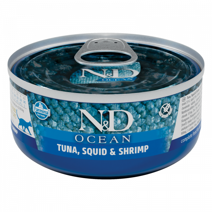 N&D OCEAN PISICA TON CALAMAR CREVETE, 70G [1]