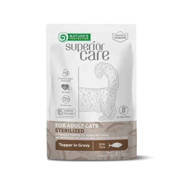 Nature's Protection Gustari Pentru Pisici Adulte Sterilizate De Toate Rasele cu Ton 70 [1]