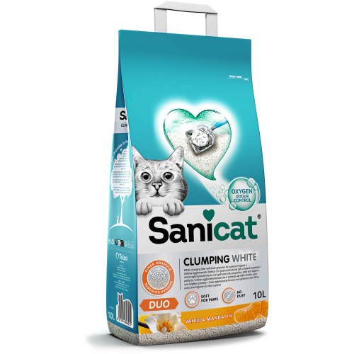Nisipul Sanicat Clumping White Vanilie si Mandarina 10L/8,3kg [1]