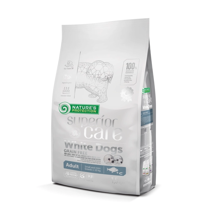 Superior Care White Dogs Grain Free White Fish Adult Small&Mini Breeds 10Kg [1]