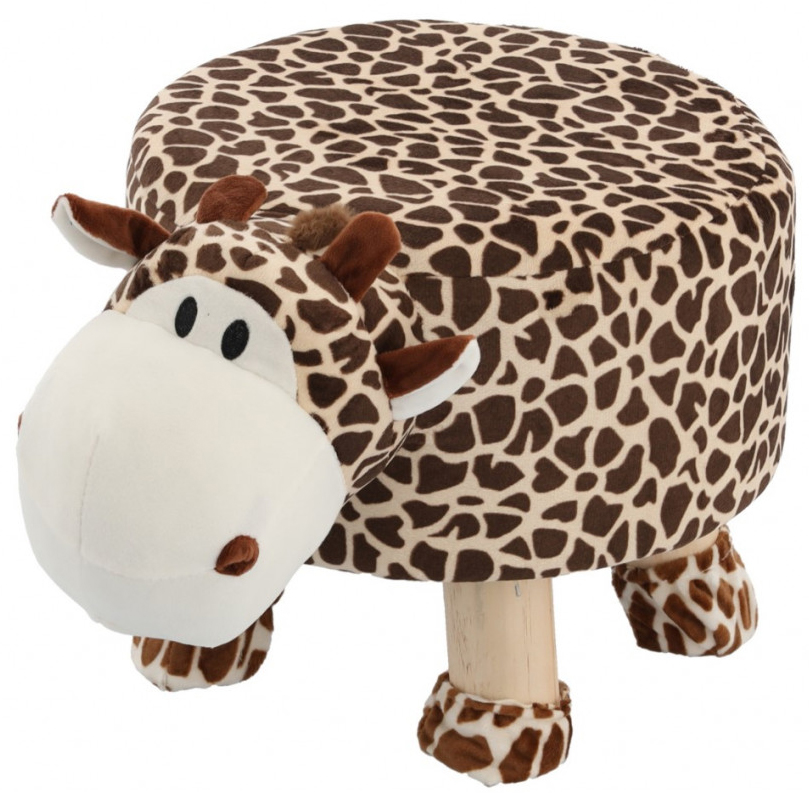 Mobila - Taburet pentru copii, 28x25cm, maxim 50kg, model girafa
