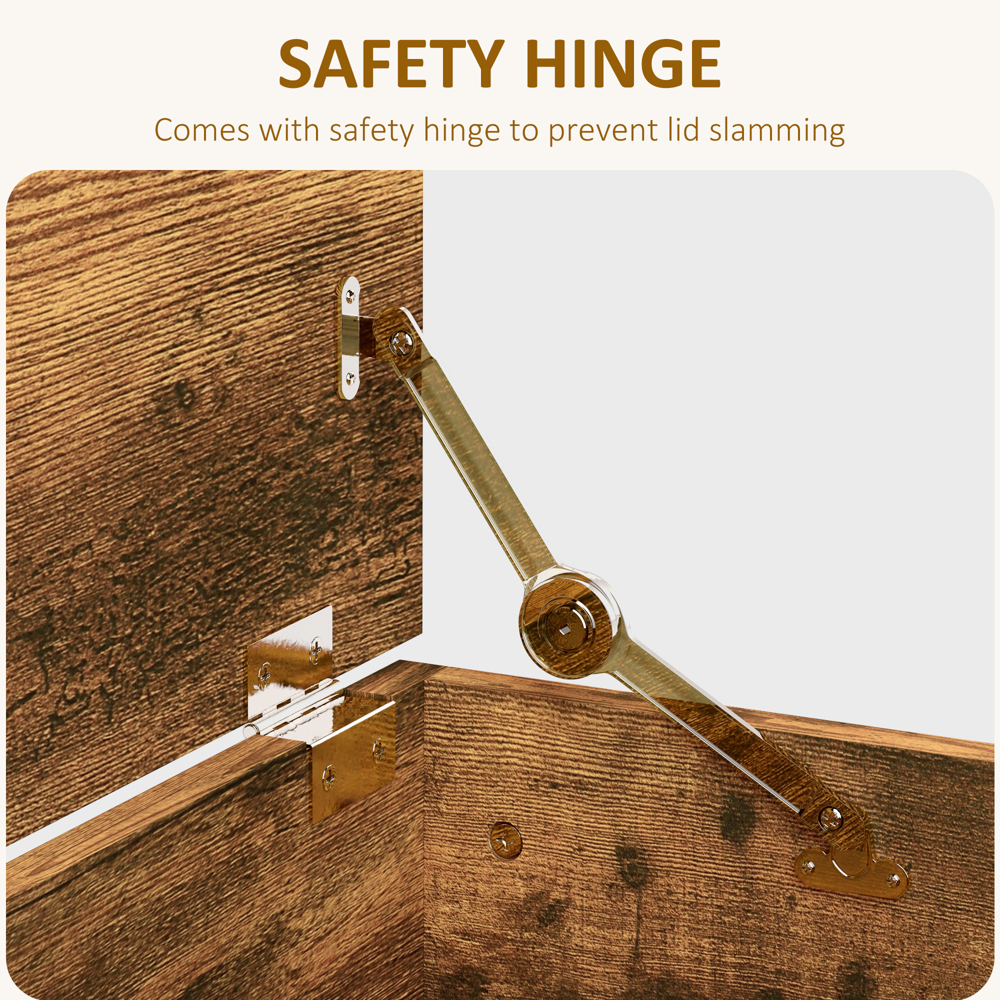  Banca de depozitare cu capacitate de 120 kg pentru dormitor si hol, din lemn, 100x40x40 cm, maro [4]