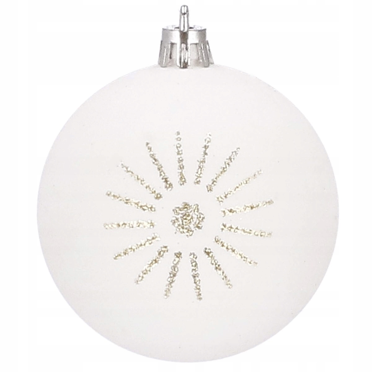 Set globuri de Craciun cu modele de sarbatori, 30 bucati, 7cm, alb auriu [2]