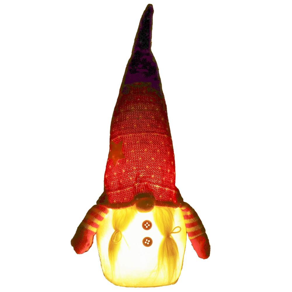 Decoratiuni si figurine - Figurina Craciun, Spiridus, cu iluminare LED, 33cm