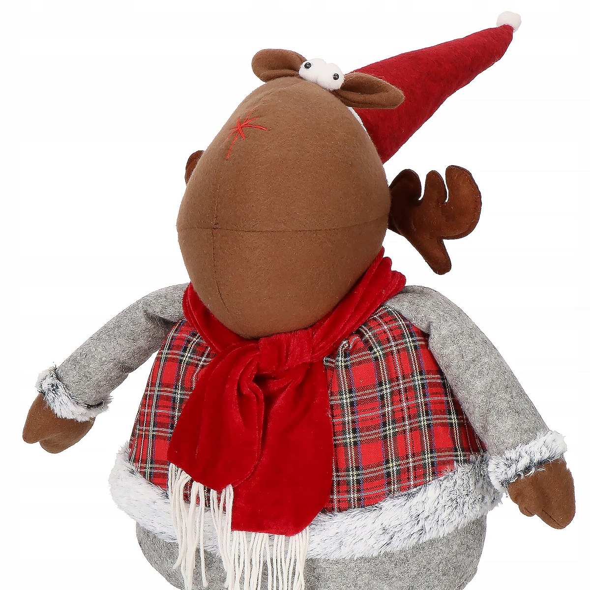 (DL) Figurina Craciun, Ren, picioare telescopice, inaltime extensibila 55-95cm [10]