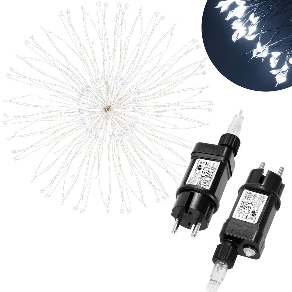 (DL) Instalatie lumina decorativa STAR cu 100 LED-uri, diametru 40cm, telecomanda, iluminare alba [9]