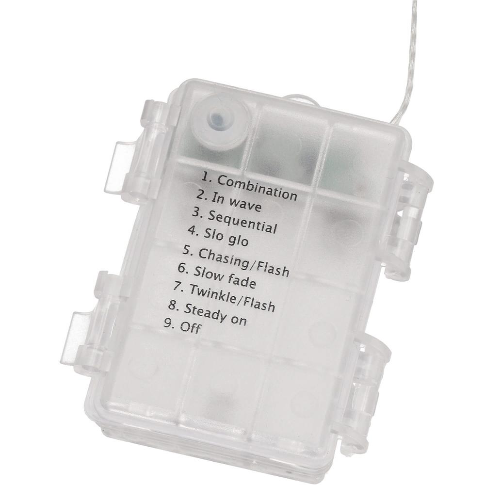 (DL) Instalatie stelute luminoase pentru gradina, 5 metri, 50 LED-uri, cu baterii, galben [10]