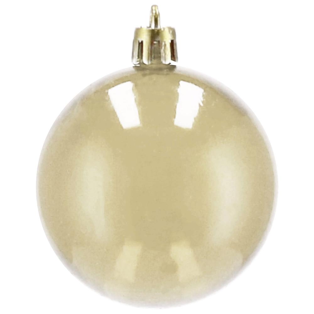 Set globuri de Craciun, 20 bucati, 5 modele, 6cm, auriu [11]